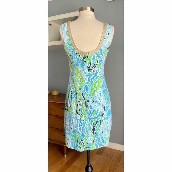 Lilly Pulitzer Janice Shift Dress Spa Blue Lets Cha Cha - Picture 3 of 8